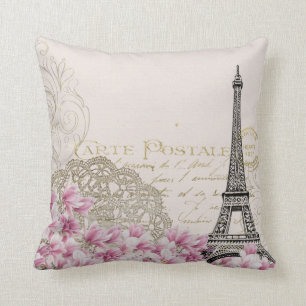 Coussin Paris en fleurs