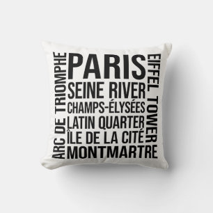 Coussin Paris, France Les monuments de la typographie Word