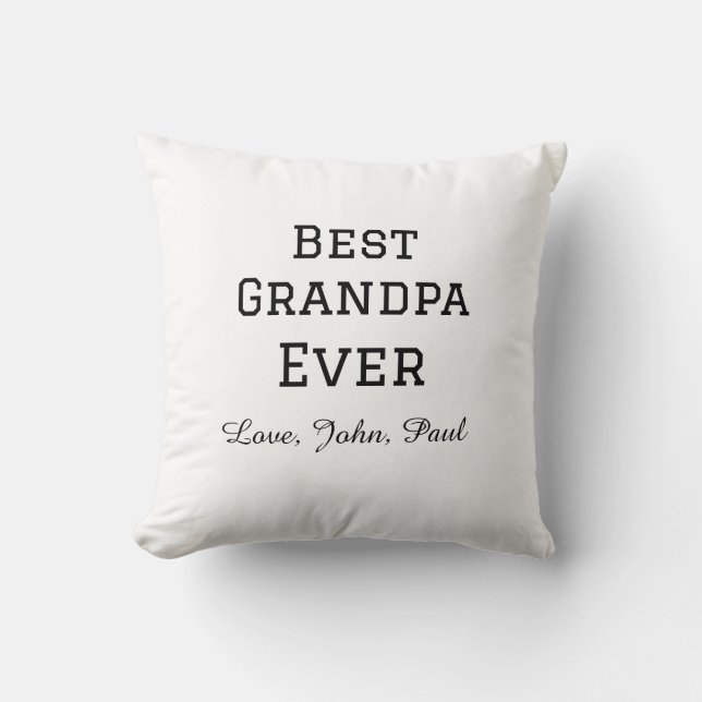 Coussin Paris grand-père jamais grand-père cadeaux nom sim (Recto)