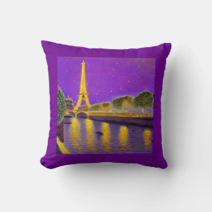 Coussin Paris le long de la Seine sous les étoiles