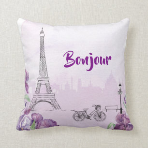 Coussin Paris Purple Iris Français