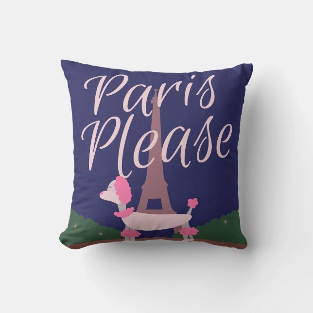Coussin Paris S'Il Vous Plaît Poodle (Recto)
