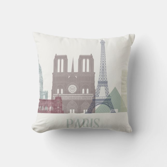 Coussin Paris Skyline (Recto)