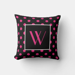 Coussin Paris Style Polka Dot Monogramme