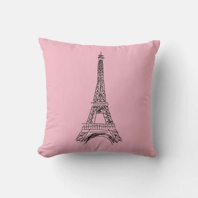 Coussin Paris Tour Eiffel Amour Jeu d'Oreiller (Recto)