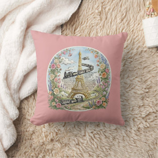 Coussin Paris, Tour Eiffel, Art Français Romantique