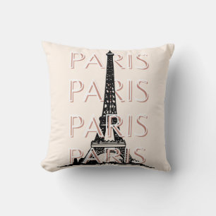Coussin Paris Travel Art, Travel Art, Pastel, Minimaliste