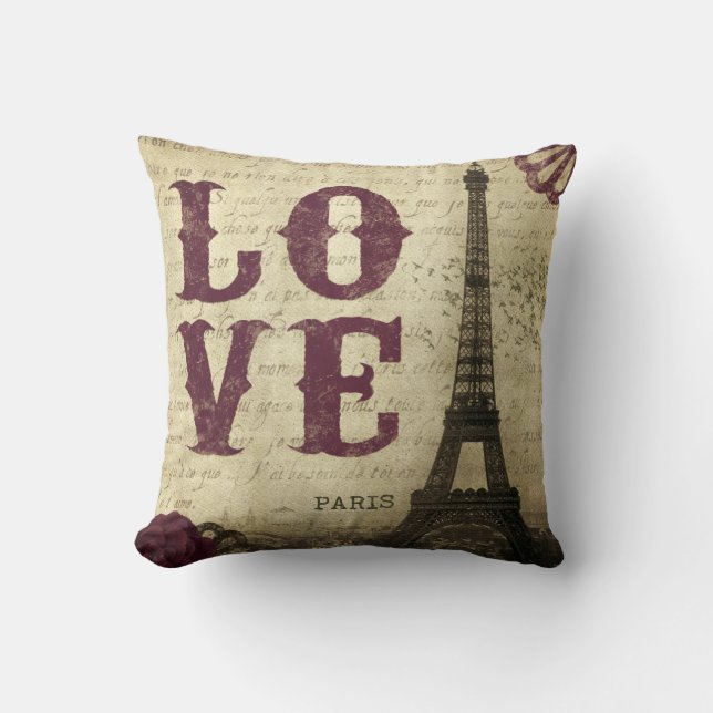 Coussin Paris vintage (Recto)