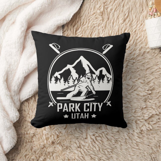 Coussin Park City Utah ski (Couverture)