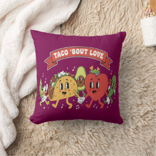 Coussin Parlons d'Amour Mignon Dessin Animé Rétro Saint Va