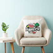 Coussin Parole palestinienne mignonne entourée de pastèque (Chaise)