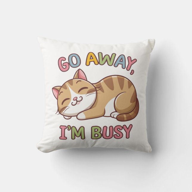 Coussin Pars, je suis occupé (Recto)