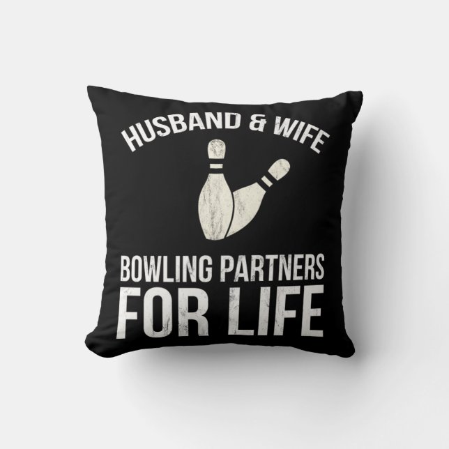 Coussin Partenaires De Bowling Mari Et Femme Pour Couples  (Recto)