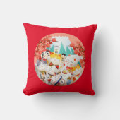 Coussin Parti Manekineko Hanami (Recto)
