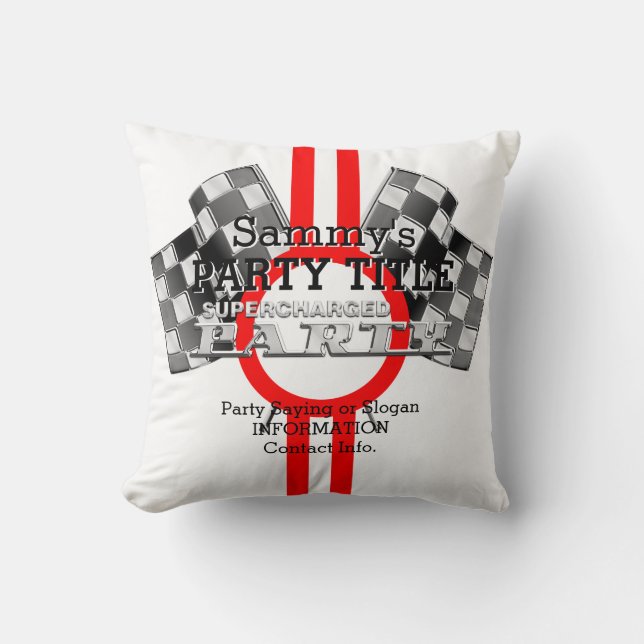 Coussin Partie de performance surchargée personnalisée (Recto)