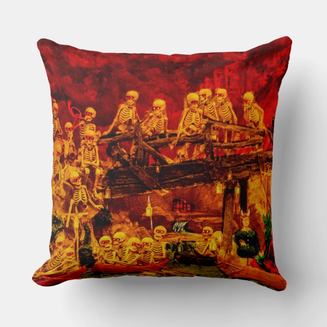 Coussin Partie squelettique dans le cru heureux de (Recto)