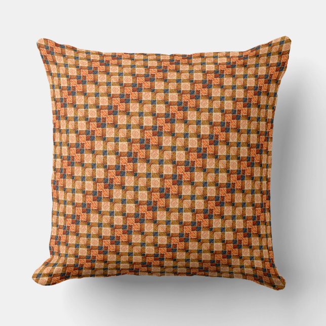 Coussin Parties d'échecs orange arrondies formant de nouve (Recto)