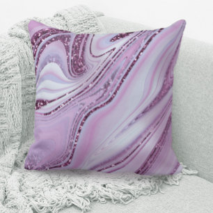 Coussin Parties scintillant Abstraite Strata Lilac ID903