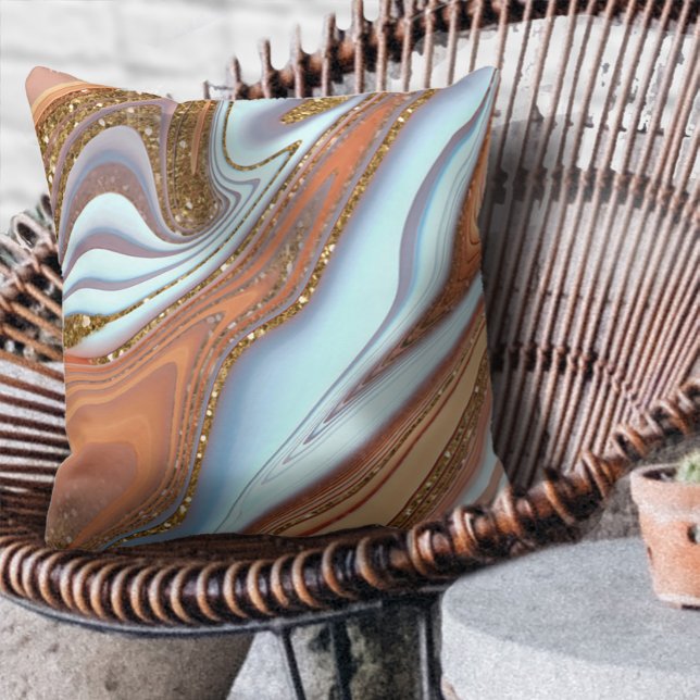 Coussin Parties scintillant Abstraite Strata Sud-Ouest ID9 (Créateur téléchargé)