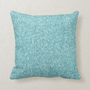Coussin Parties scintillant Aqua Glitz