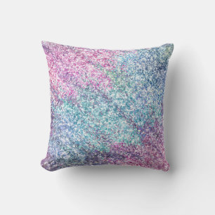 Coussin Parties scintillant Aqua Unicorn rose violet