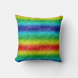 Coussin Parties scintillant arc-en-ciel