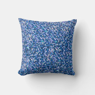 Coussin Parties scintillant bleue : Arrière - plan Abstrai