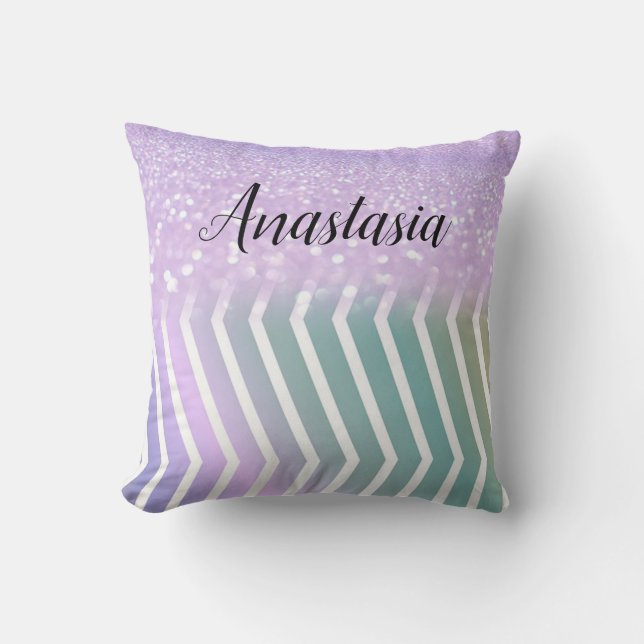 Coussin Parties scintillant cool tendance violet (Recto)