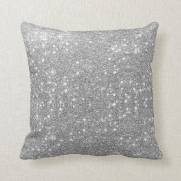 Coussin Parties scintillant d'argent étincelant métal look