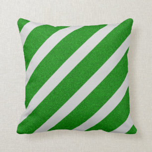 Coussin Parties scintillant de bande verte