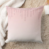 Coussin Parties scintillant de séchage rose personnalisée (Couverture)