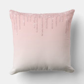 Coussin Parties scintillant de séchage rose personnalisée (Verso)