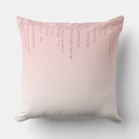 Coussin Parties scintillant de séchage rose personnalisée (Recto)
