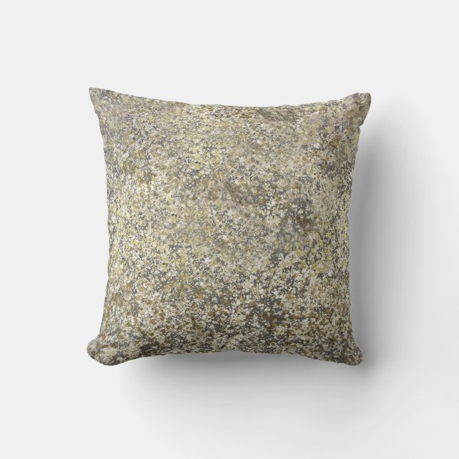 Coussin Parties scintillant d'or Crackle moderne chic glam (Recto)