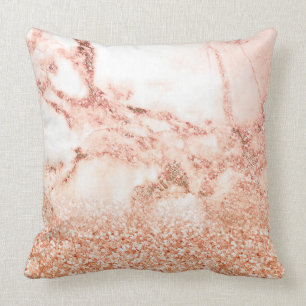 Coussin parties scintillant d'or rose chic à l'ombre de p