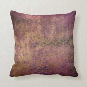 Coussin Parties scintillant d'or sur le violet dénaturé