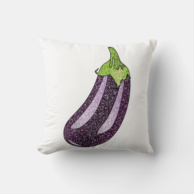 Coussin Parties scintillant Eggplant (Recto)