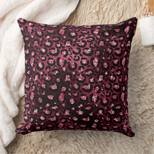 Coussin Parties scintillant Empreinte de léopard de Bourgo