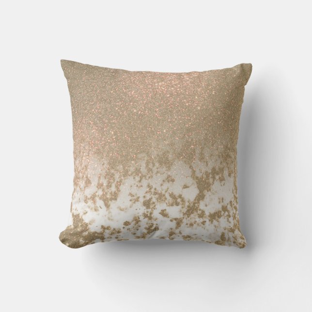 Coussin Parties scintillant en or brillant brillant (Recto)
