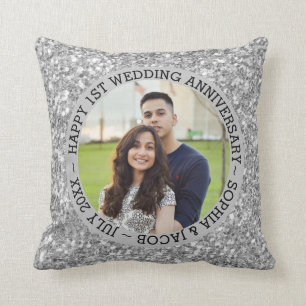 Coussin Parties scintillant Et Photo Personnalisée