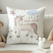 Coussin Parties scintillant magique Unicorn Stars Nom du m