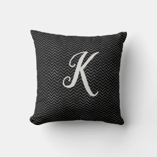 Coussin Parties scintillant Monogram Black et Silver Chevr