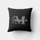 Coussin Parties scintillant noire (Verso)