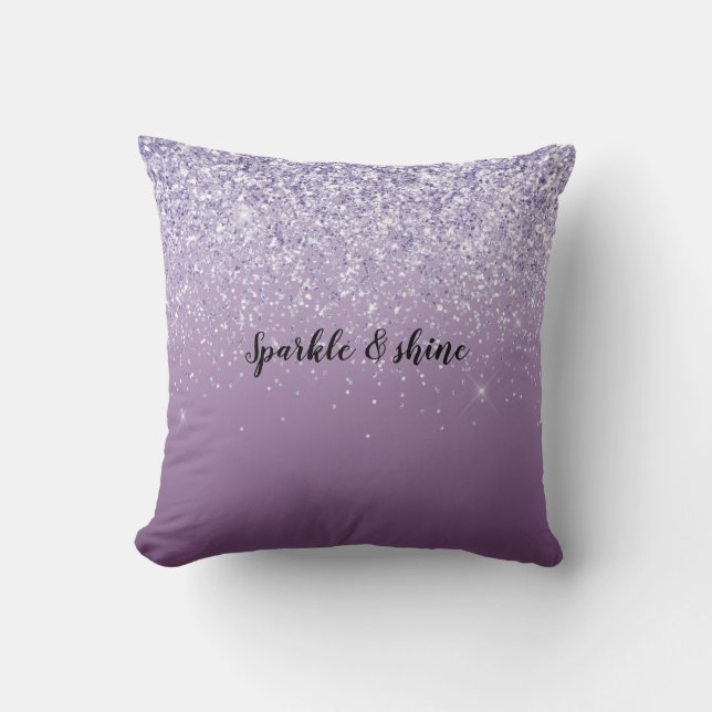 Coussin Parties scintillant Ombre violet (Recto)