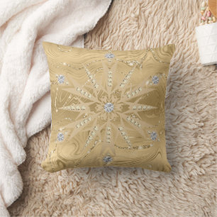 Coussin Parties scintillant Or de luxe Snowflake Diamond