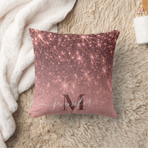 Coussin Parties scintillant or Rose