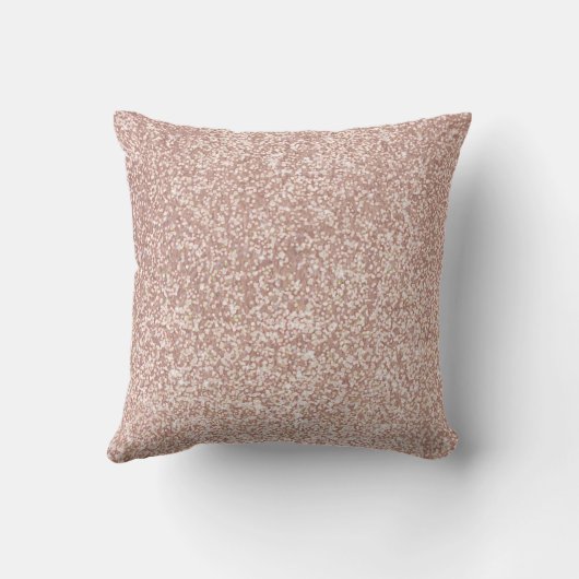 Coussin Parties scintillant or rose et monogramme à bande (Verso)