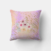 Coussin Parties scintillant or rose Unicorn Visage arc-en- (Verso)