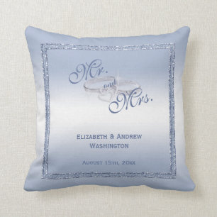 Coussin Parties scintillant périphérique et anneaux Mariag