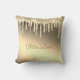 Coussin Parties scintillant Queen Gorgeous Gold Girl Spark